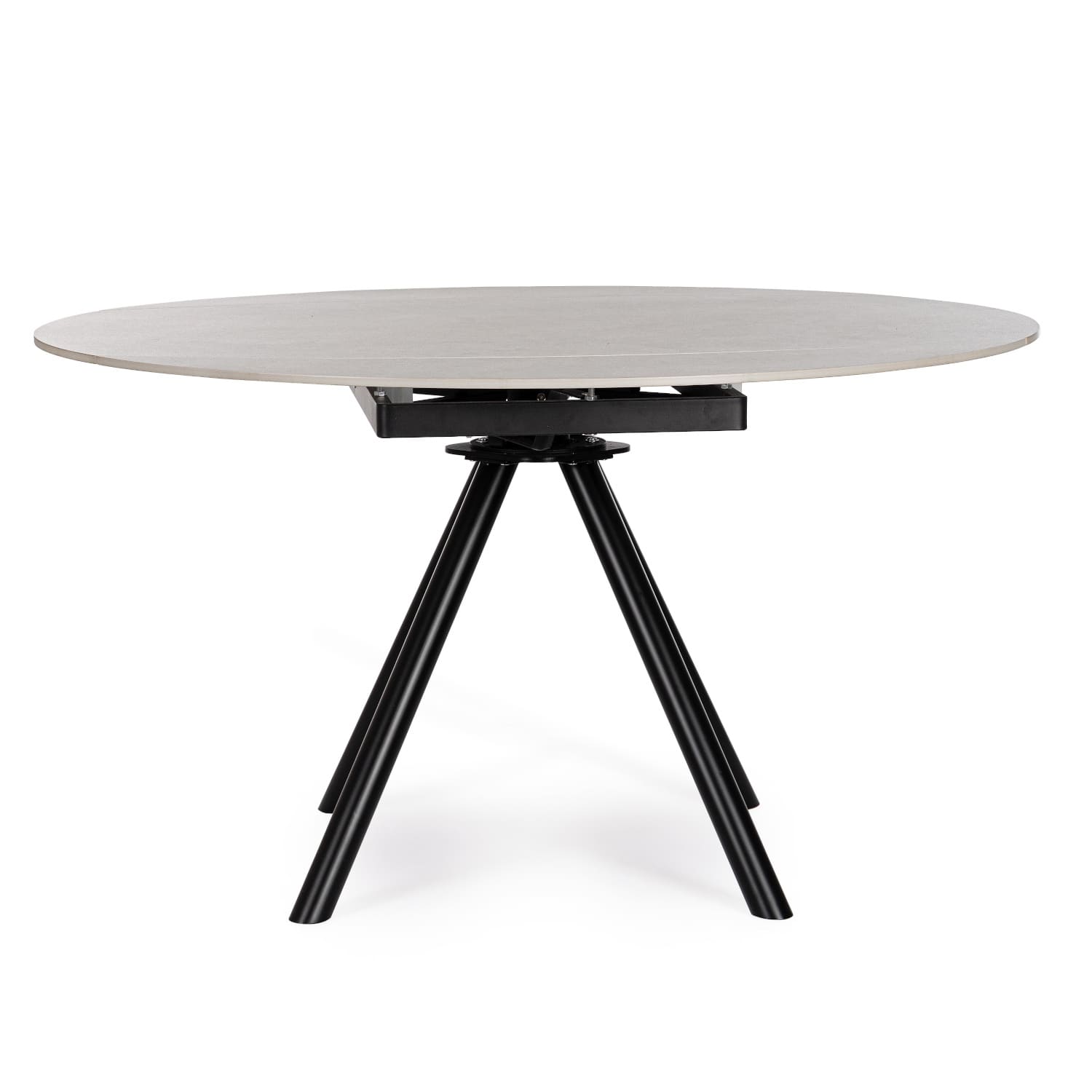 Table Ronde Ceramique Extensible Marla O135 cm Gris Clair majdeltier 2