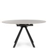 Table Ronde Ceramique Extensible Marla O135 cm Gris Clair majdeltier 3