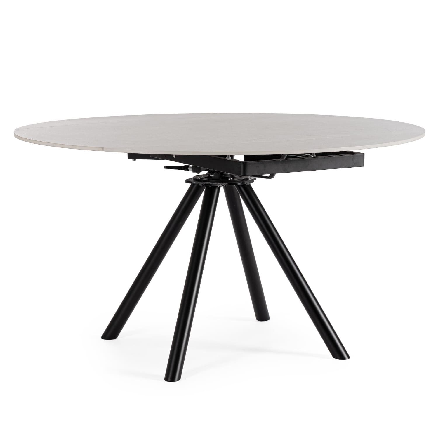 Table Ronde Ceramique Extensible Marla O135 cm Gris Clair majdeltier