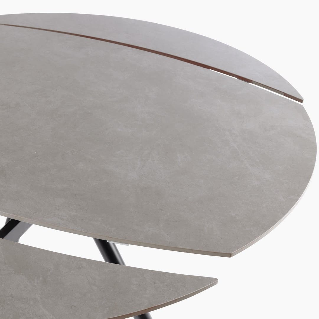 Table Ronde Ceramique Extensible marla gris majdeltier 3