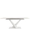table céramique extensible blaxx-pied design-majdeltier-blanche-rectangulaire Table de Repas Céramique Extensible Blanche Blaxx - Une Table blanche moderne et design