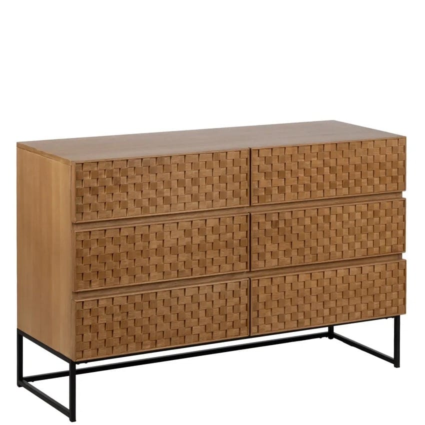 Commode-Marigni-6-tiroirs-frene-design-brutaliste-moderne-majdeltier Commode Marigni