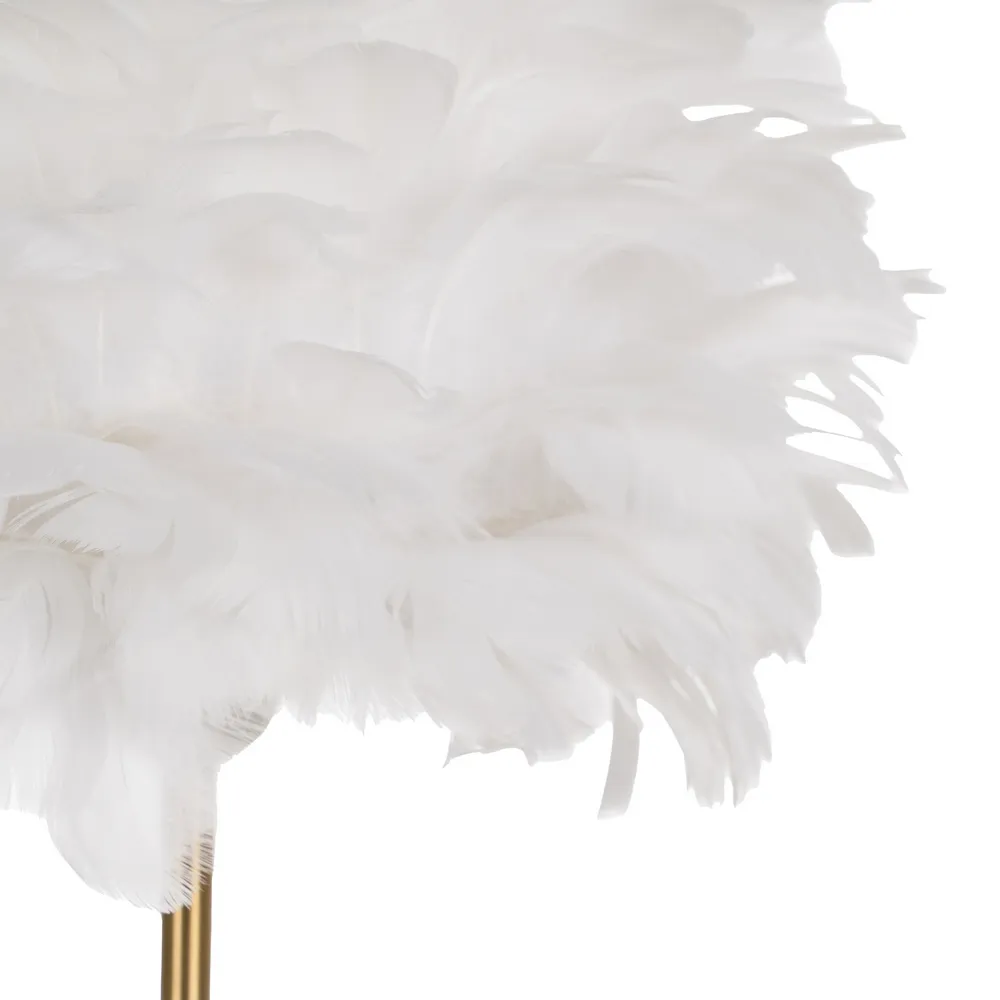 Lampe Plumes Blanches-3 Lampe Plumes Blanches 3