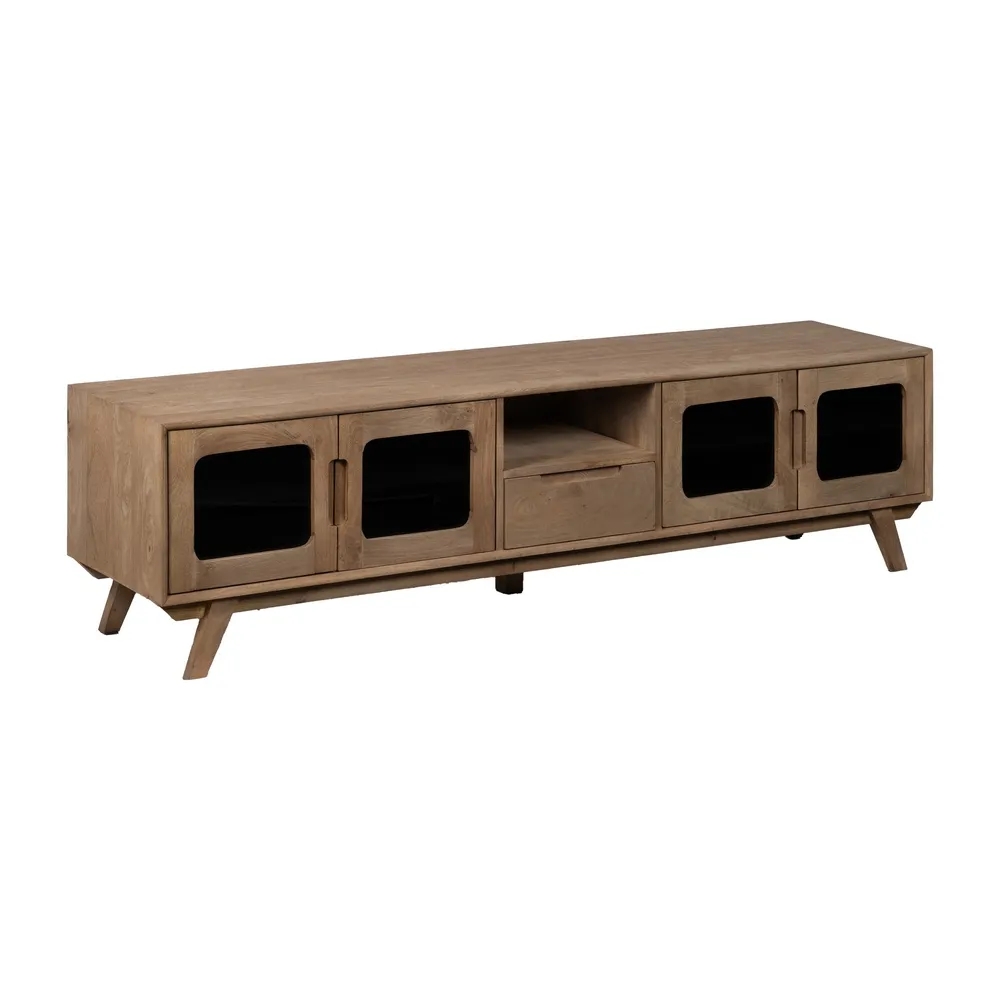 Meuble TV Bardy-manguier-portes vitrées-180-cm-majdeltier Meuble TV Bardy manguier portes vitrees 180 cm majdeltier