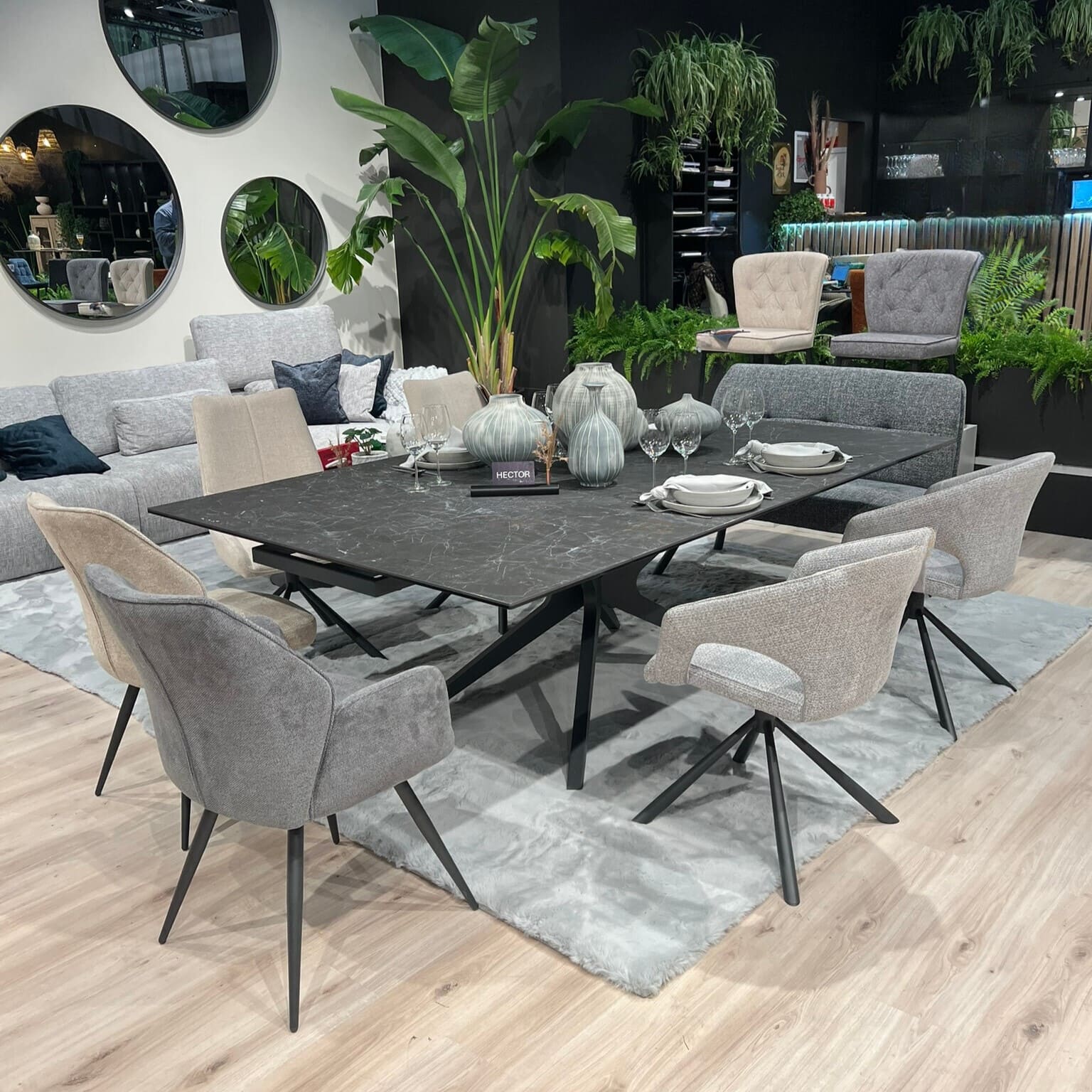 table carrée céramique extensible