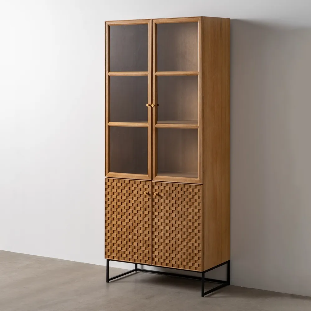 buffet-vitrine-marigni-frene-facade-damier-design-brutaliste-majdeltier-2 buffet vitrine marigni frene facade damier design brutaliste majdeltier 2