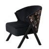 fauteuil pompadour-majdeltier-velours noir-fleurs Fauteuil Pompadour