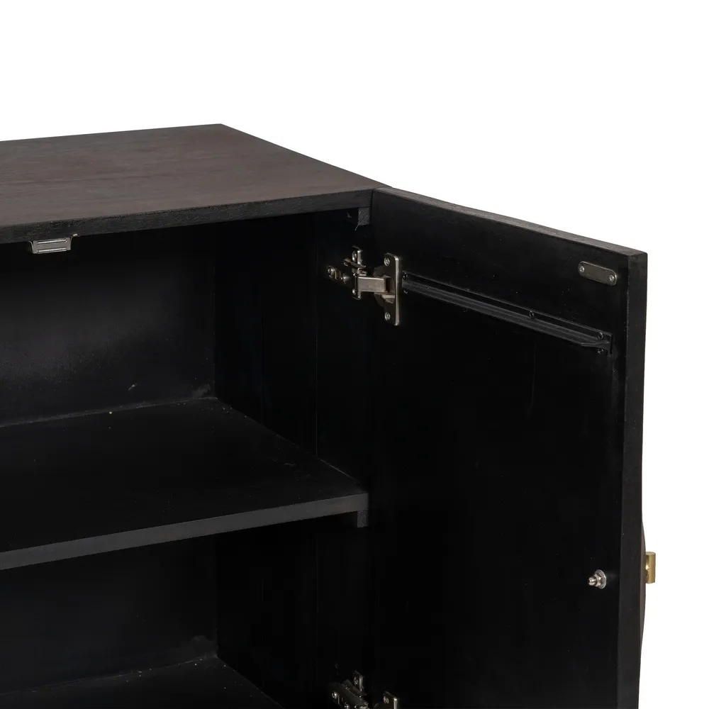 Buffet Circle-bois-massif-manguier-portes-sculptées-majdeltier-7 Buffet Circle bois massif manguier portes sculptees majdeltier 7