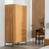 buffet armoire marigni frene facade damier design brutaliste majdeltier 12