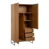 buffet armoire marigni frene facade damier design brutaliste majdeltier 3