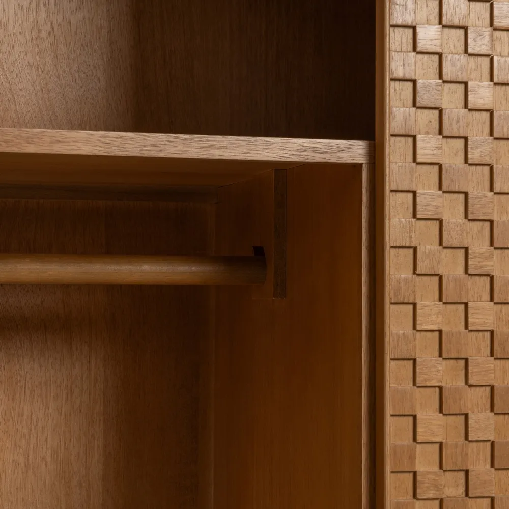 buffet armoire marigni frene facade damier design brutaliste majdeltier 7