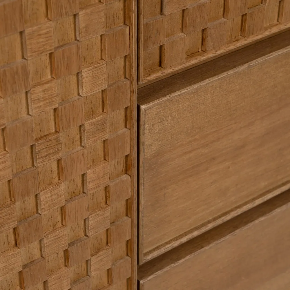 buffet armoire marigni frene facade damier design brutaliste majdeltier 8
