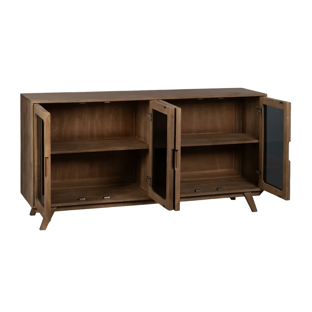 Buffet Bardy-manguier-massif-bois-naturel-retro-verre-teinté-noir-moderne-majdeltier-2 Buffet Bardy manguier massif bois naturel retro verre teinte noir moderne majdeltier 2