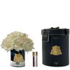 Coffret de Luxe Grand Bouquet de Roses Blanches Pink Blush Vase Noir (1) Coffret de Luxe Grand Bouquet de Roses Blanches Pink Blush Vase Noir 1
