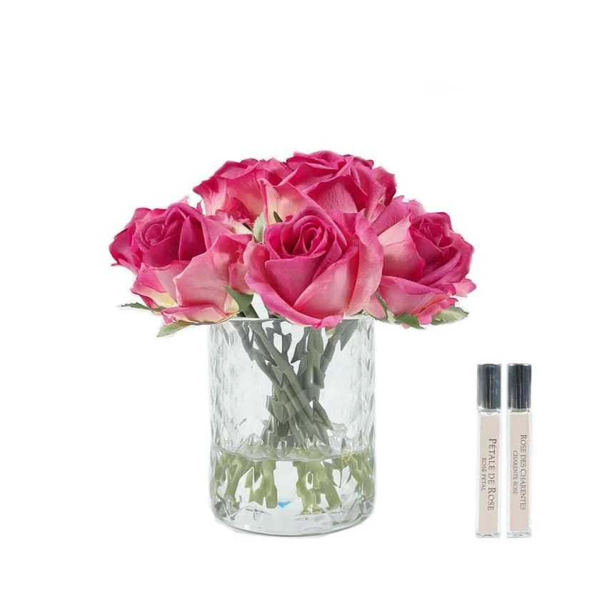 Côte Noire Bouquet Chevrons Boutons de Roses Magenta-fleurs-parfumées-majdeltier Cote Noire Bouquet Chevrons Boutons de Roses Magenta fleurs parfumees majdeltier