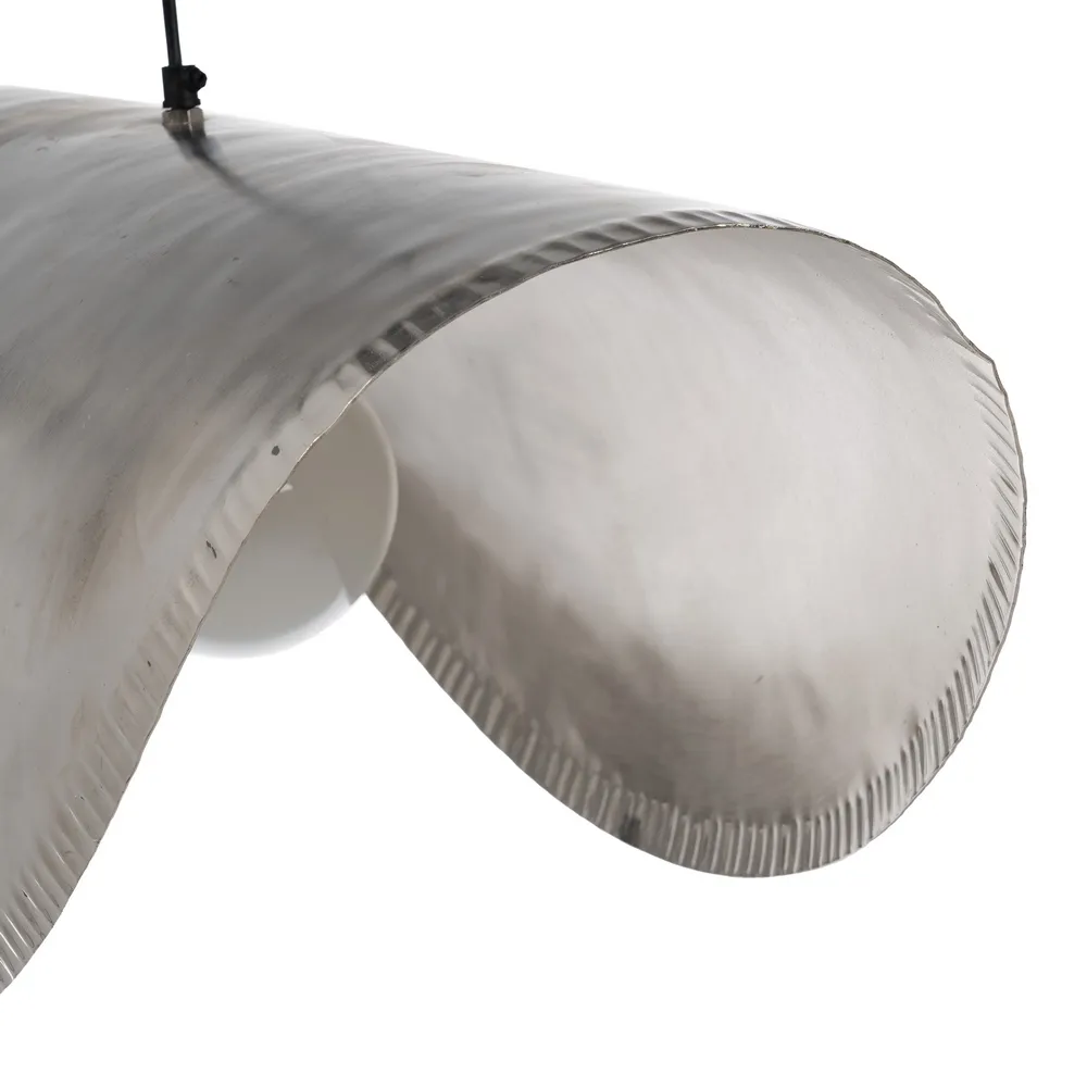 Suspension Originale Moderne En Métal Argenté-2 Suspension Originale Moderne En Metal Argente 2