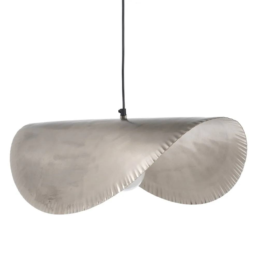Suspension Originale Moderne En Métal Argenté-4 Suspension Originale Moderne En Métal Argenté