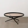 Table Basse Malo Ronde verre teinte champagne majdeltier