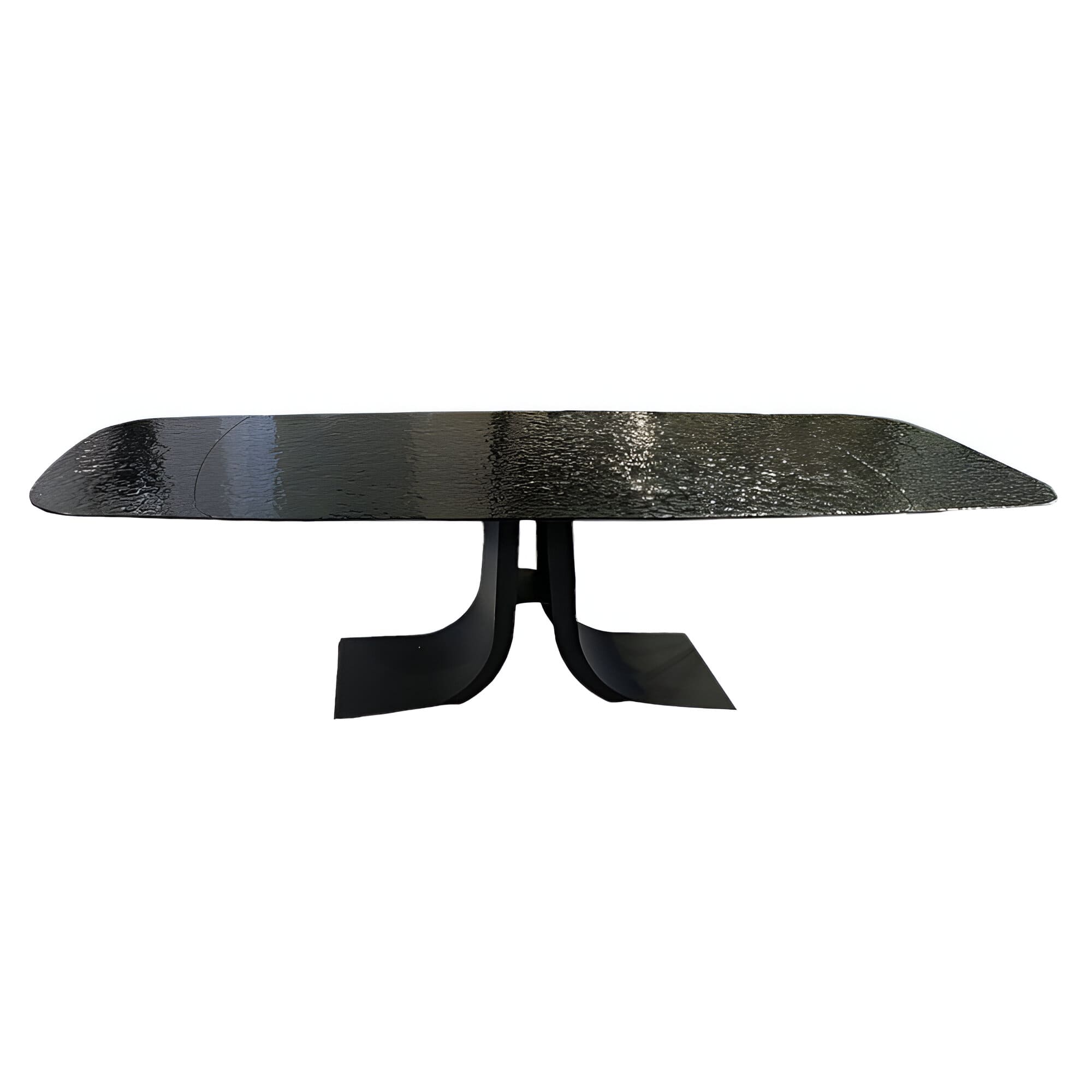 Table-Vogue-Verre-trempé-waterglass-extensible-verre-noir-effet-martelé-design-contemporain Table Vogue Verre trempe waterglass extensible verre noir effet martele design contemporain