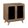 Buffet Bardy 2 Portes portes vitrees noir manguier massif majdeltier 2