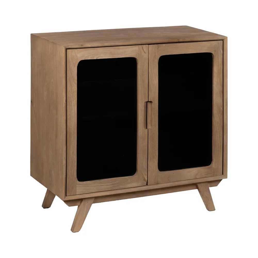 Buffet Bardy 2 Portes portes vitrees noir manguier massif majdeltier 2