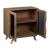 Buffet Bardy 2 Portes portes vitrees noir manguier massif majdeltier 3