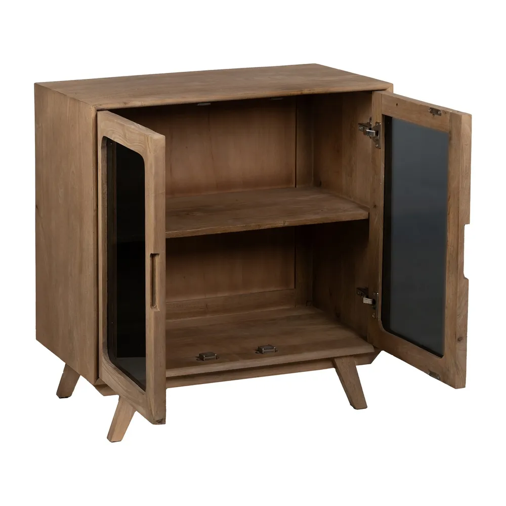 Buffet Bardy 2 Portes portes vitrees noir manguier massif majdeltier 3