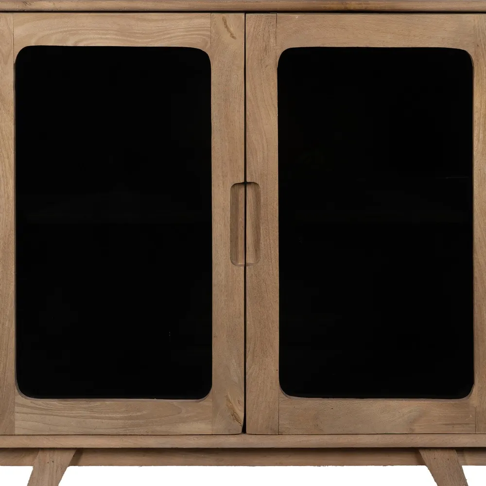 Buffet Bardy 2 Portes portes vitrees noir manguier massif majdeltier 4