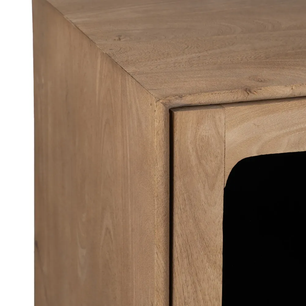Buffet Bardy 2 Portes portes vitrees noir manguier massif majdeltier 5
