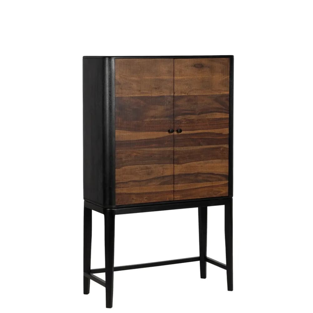 Buffet Haut Walter-bois-rainuré-palissandre-noir-majdeltier-11 (1) Buffet Haut Walter bois rainure palissandre noir majdeltier 11 1