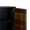 Buffet Haut Walter-bois-rainuré-palissandre-noir-majdeltier-6 Buffet Haut Walter bois rainure palissandre noir majdeltier 6
