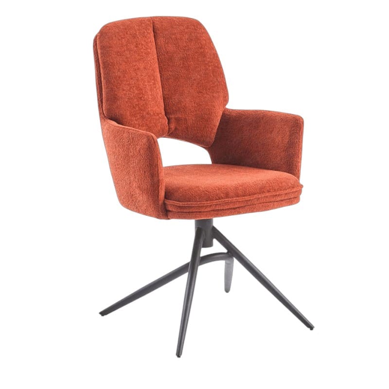Chaise-Pivotante-Viktor-Avec-Accoudoirs_orange_brique_3 Chaise Pivotante Viktor Avec Accoudoirs orange brique 3