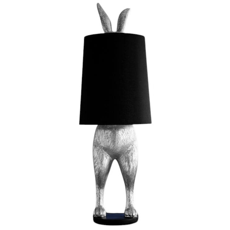 Lampadaire Lapin Hiding Bunny Argent-Photoroom Lampadaire Lapin Hiding Rabbit® Argent - WERNS® - 115 cm d’Élégance et de Fantaisie