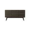 Petit Buffet Chene Fume CASO 777 buffet scandinave Chene fume 150cm collection CASO 777 pieds inclines massif design designer Steffensen Wurtz majdeltier 1 2