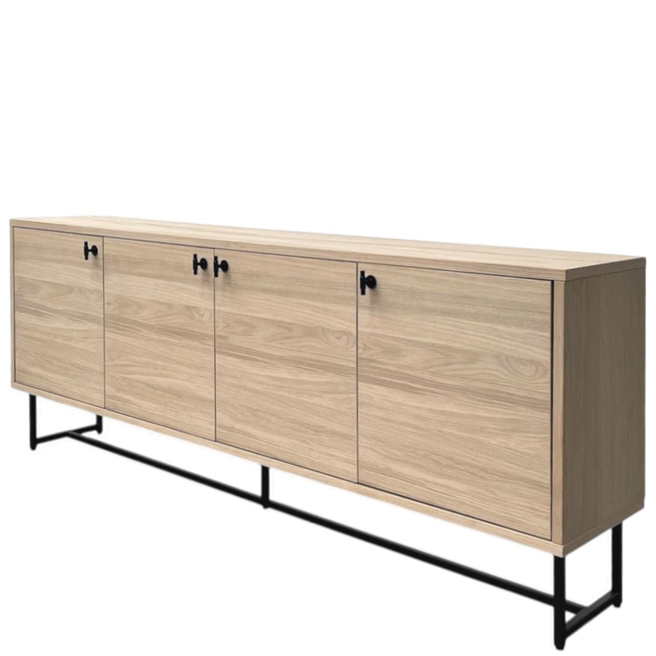 Buffet Chêne Embla 4 portes-8-m (1) Buffet Chêne Embla 4 Portes - 200 cm – La Grandeur du Design Danois pour Votre Intérieur