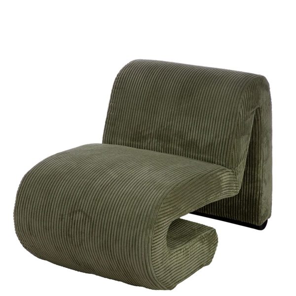 Fauteuil Velours Côtelé Ruban