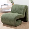 Fauteuil en velours cotele vert