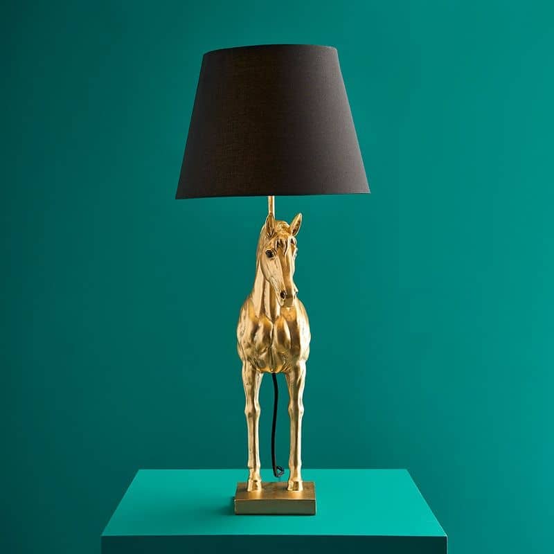 Lampe Cheval Wendy Or - WERNS-3- lampes animales Lampe Cheval Wendy Or - WERNS- cheval doré
