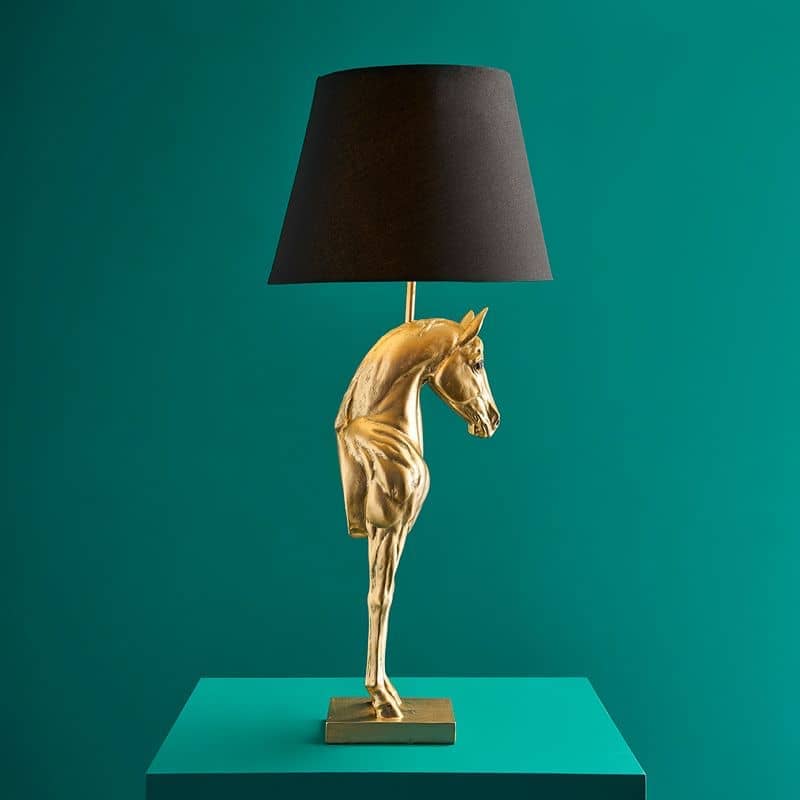 Lampe Cheval Wendy Or - WERNS-5-lampes animales Lampe Cheval Wendy Or - WERNS- cheval doré