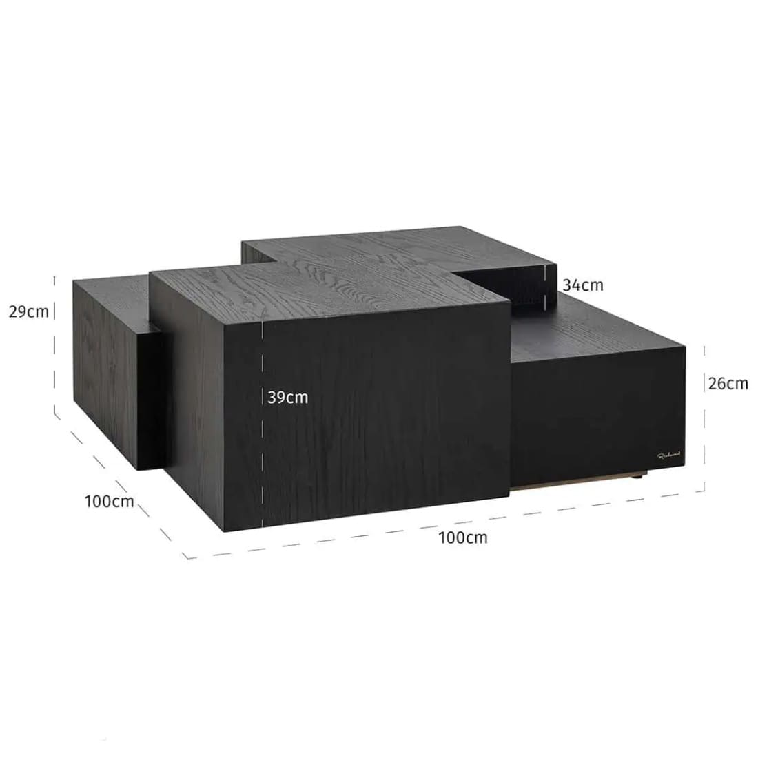 Table Basse Carrée Chêne Noir Lennox-1 (1) Table Basse Carree Chene Noir Lennox 1 1