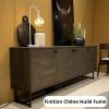 buffet chêne fumé piétement métal noir Embla