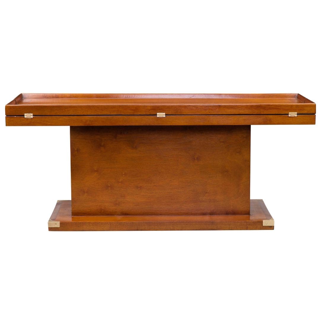 Table Basse Bar Glasgow Rectangulaire en Bois et Laiton