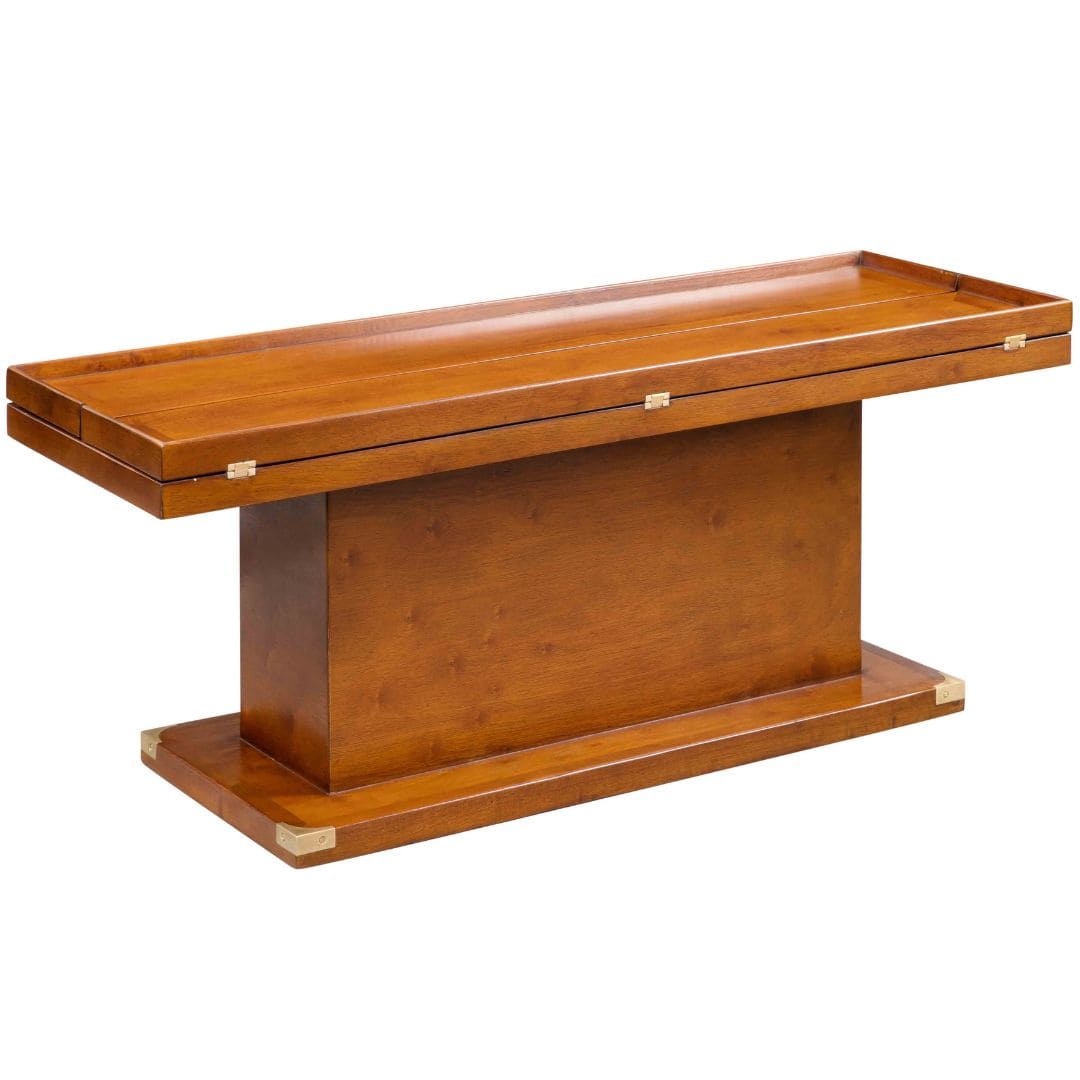 Table Basse Bar Glasgow Rectangulaire en Bois et Laiton