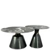 table basse céramique effet carbone (1) Set De 2 Tables Basses Rondes Céramique Marbre Gris