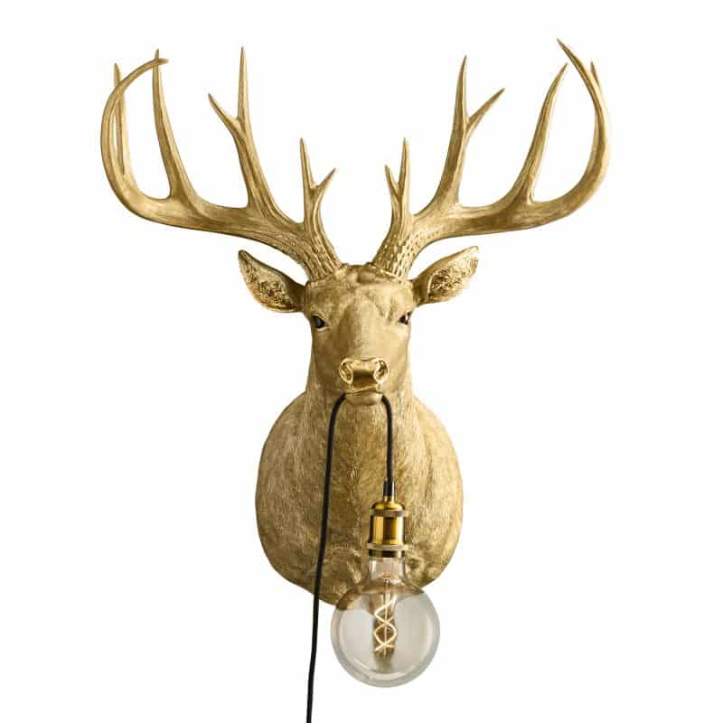 Applique Murale Cerf Harry Doré - werns - L’élégance sauvage qui illumine vos murs