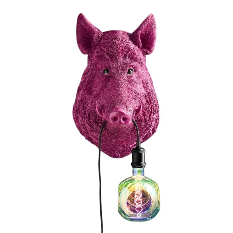 Applique Murale Sanglier Willy- Magenta-rose-sanglier-cochon-werns-wernervoss-majdeltier-10 Applique Murale Sanglier Willy Magenta - WERNS®
