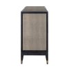 Buffet Bloomville 4 portes buffet classique chic intemporel chene noir cuir majdeltier 2