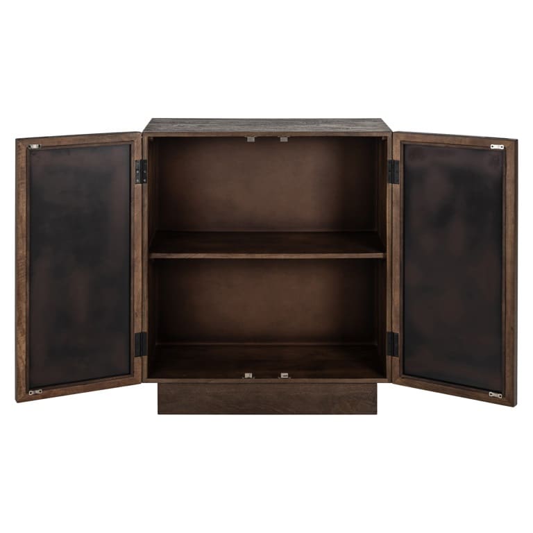 Buffet Bryant 2 portes original bois massif manguier miroir majdeltier 4