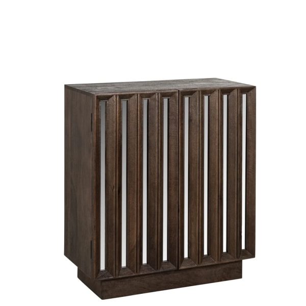 Buffet Bryant 2 Portes en Bois Massif et Miroir – Élégance et Modernité