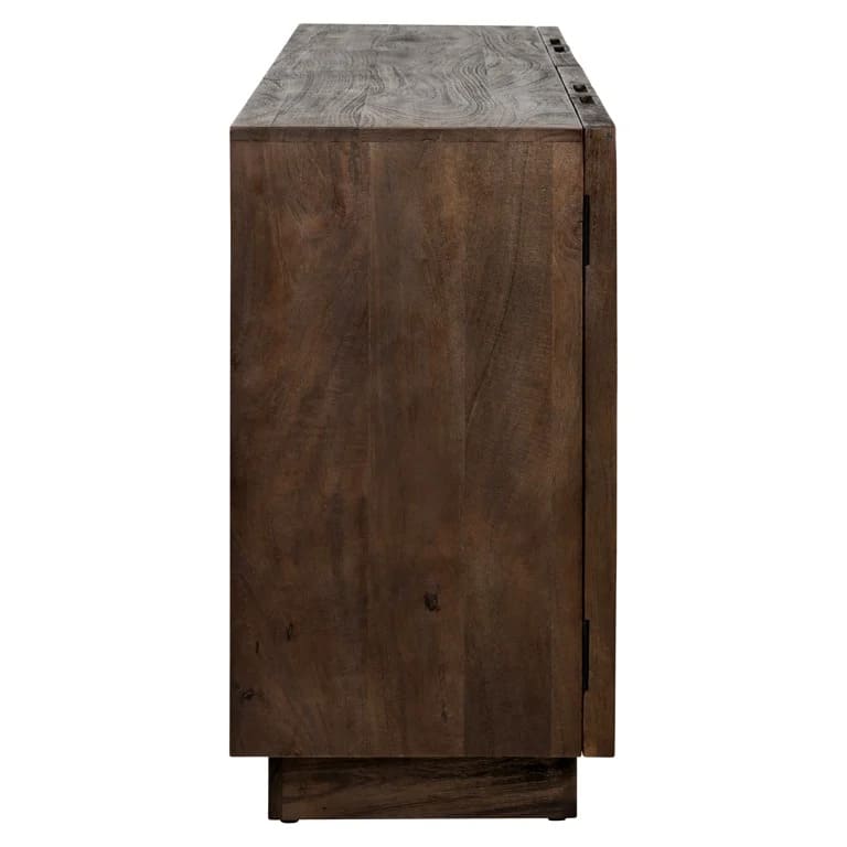 Buffet Bryant 4 Portes en Bois Massif et Miroir original bois massif manguier miroir majdeltier 2